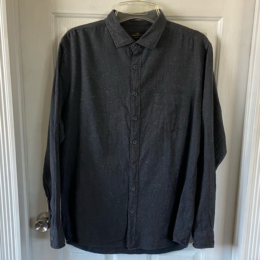 Rodd & Gun Button Up Shirt Gray Long Sleeve Sz XL